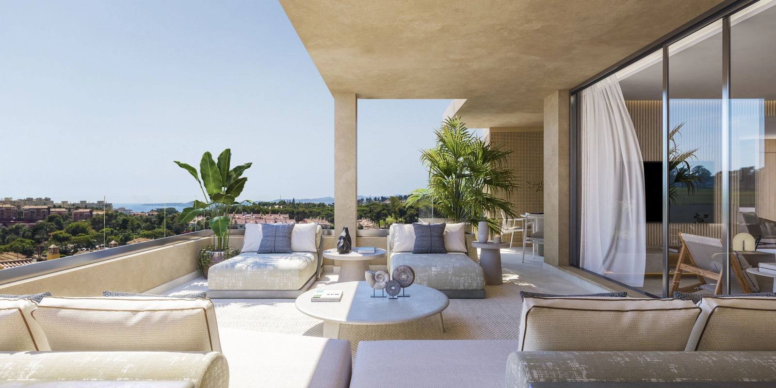 Rummelige terrasser udvider dit boligareal og tilbyder et privat fristed til solbadning eller stille eftertanke.