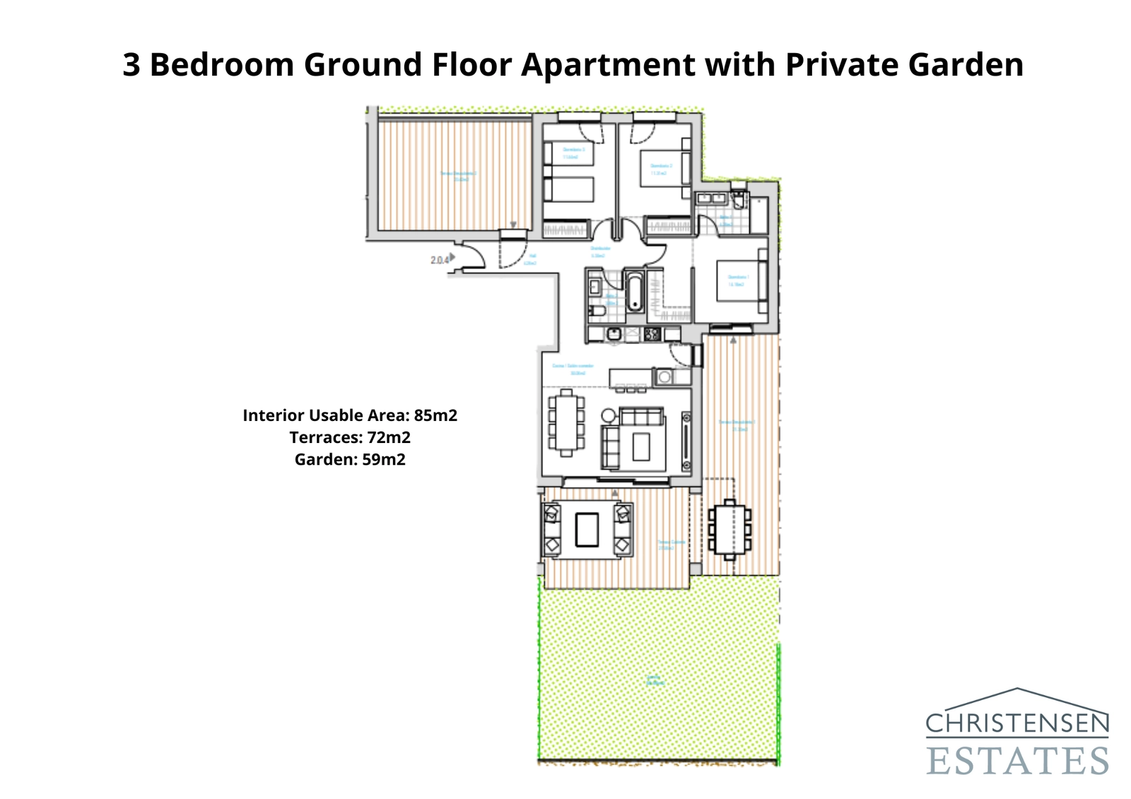 Den rummelige treværelses grundplan tilbyder rigelig boligareal, en stor privat have og flere terrasser til familiehygge.
