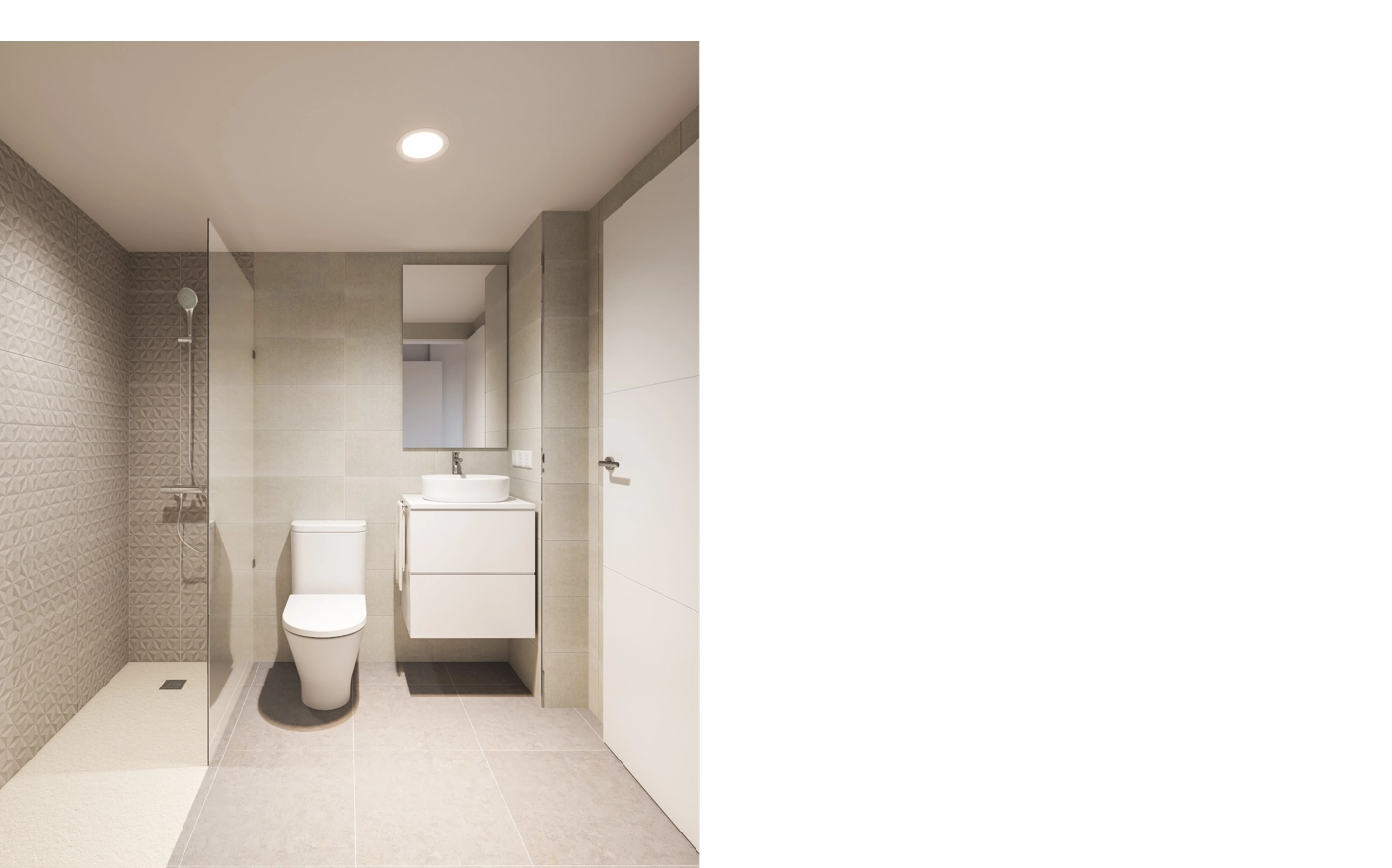 Stilfulde badeværelser har materialer af høj kvalitet og moderne armaturer.