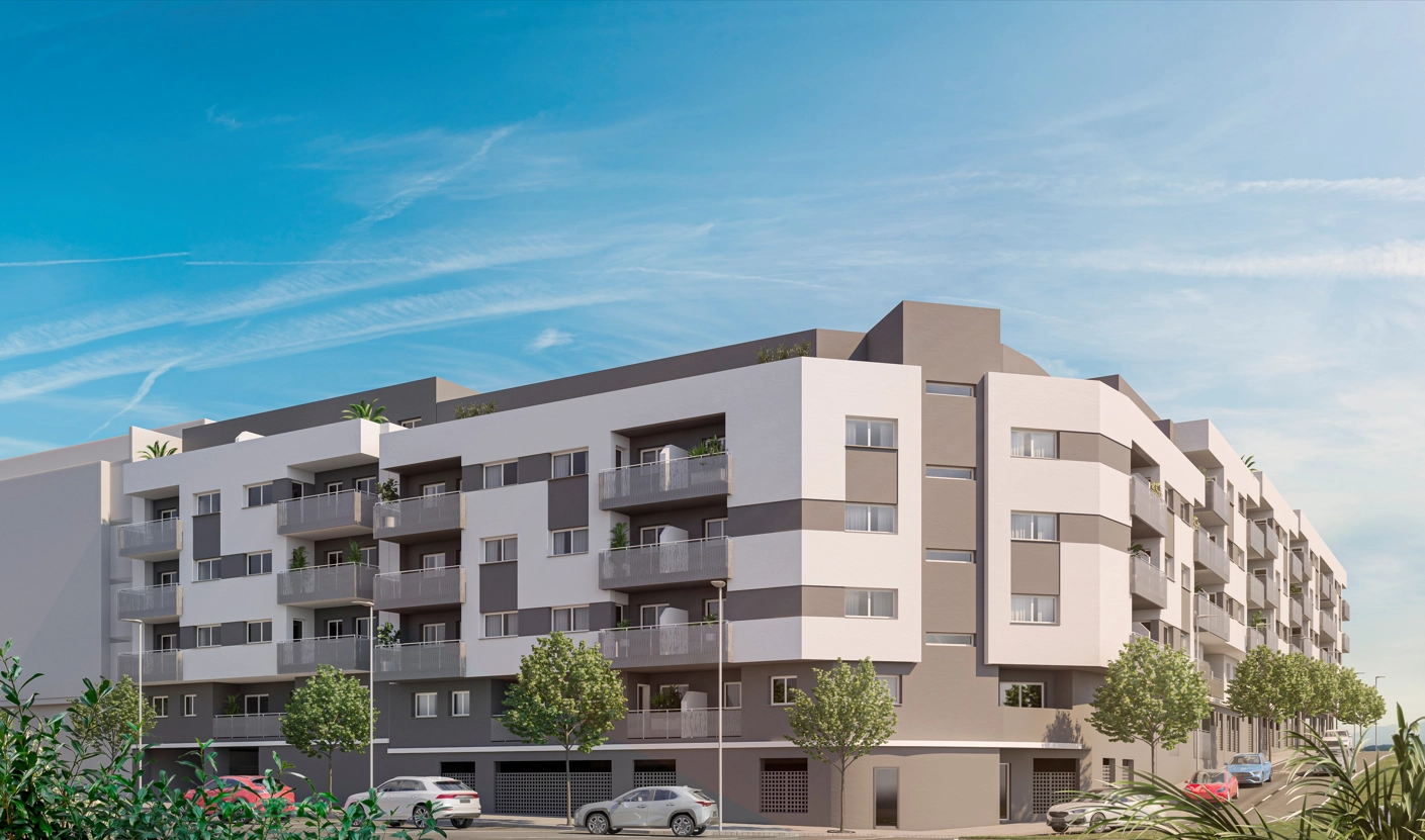 Udviklingen har moderne arkitektur med et rent, moderne design.