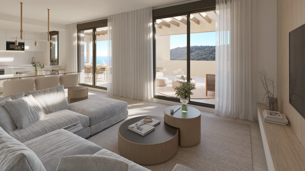 Lyse og luftige boligarealer designet til komfort og elegance.