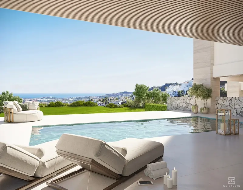 Slap af ved din private infinitypool med en betagende udsigt over Middelhavets kystlinje.