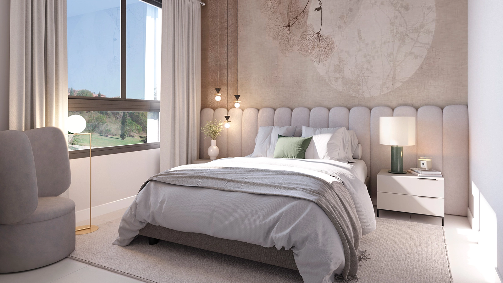 Elegante soveværelser er designet som fredfyldte oaser med rigeligt naturligt lys og kvalitetsfinisher.