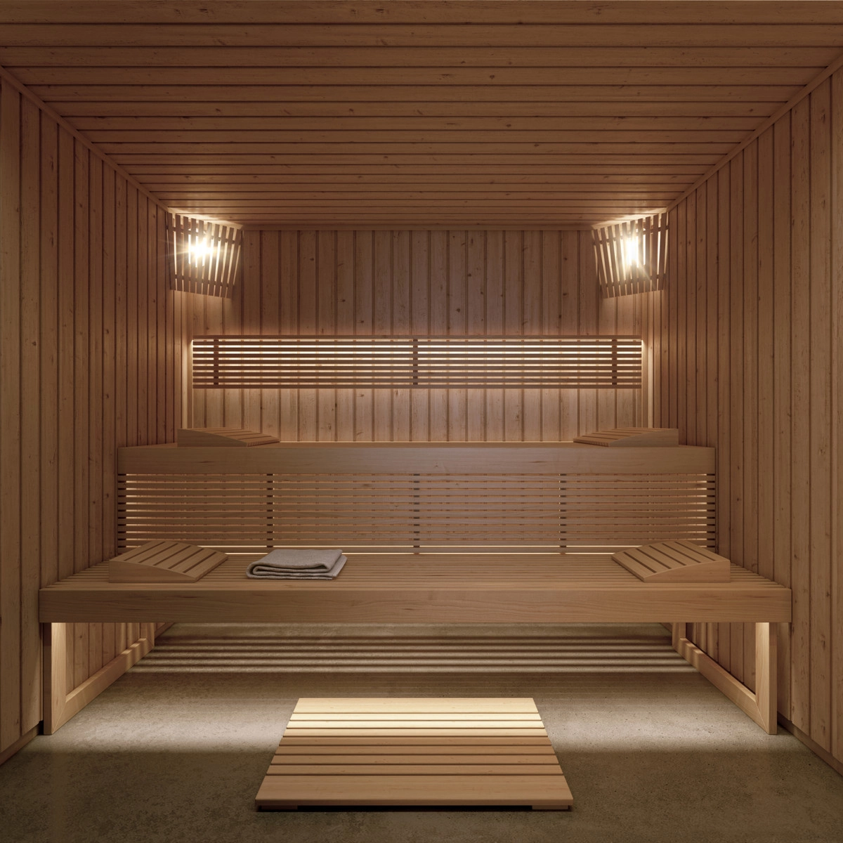 Slap af i fællesskabets private, træpanellerede sauna.