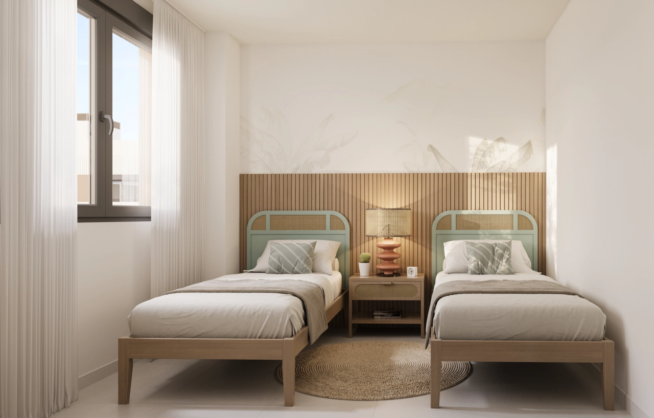 Komfortable og lyse sekundære soveværelser, perfekte til familie, gæster eller som hjemmekontor.