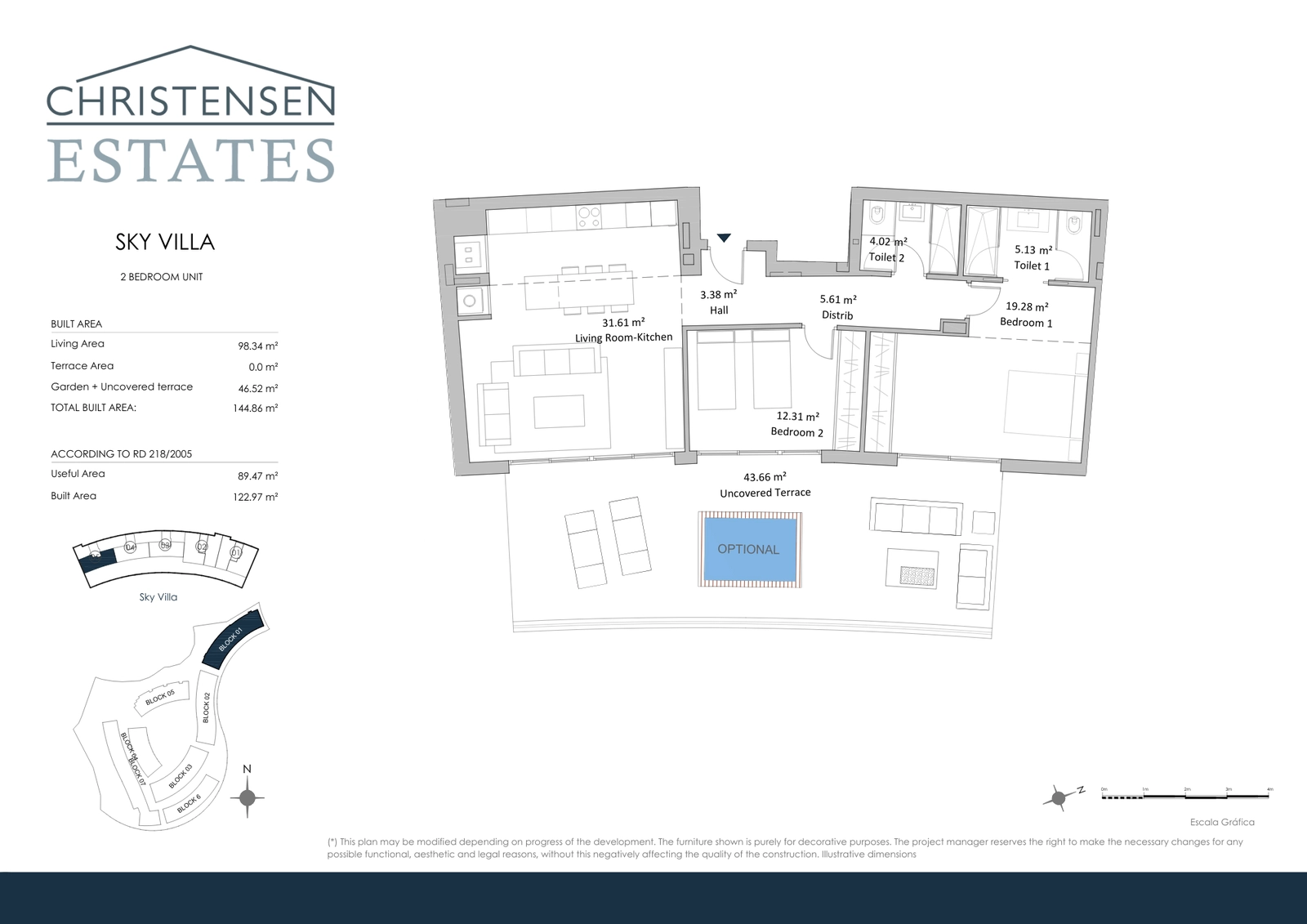 Toværelses Sky Villa Penthouse – Elegant indretning med en imponerende åben terrasse, der tilbyder panoramaudsigt over havet og Benalmádena og Fuengirola.