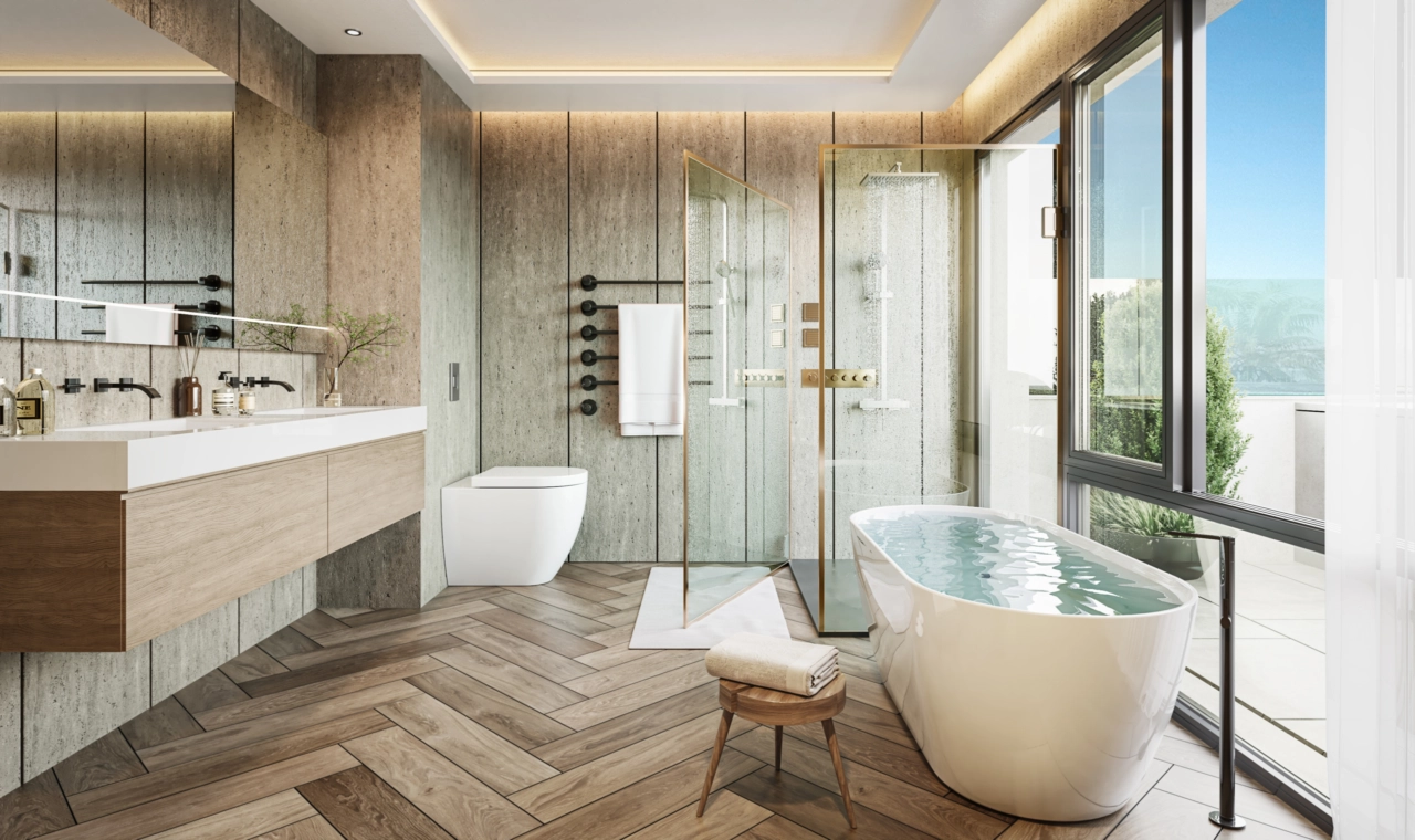 Sikker og rummelig underjordisk parkering giver beboerne bekvemmelighed og ro i sindet.