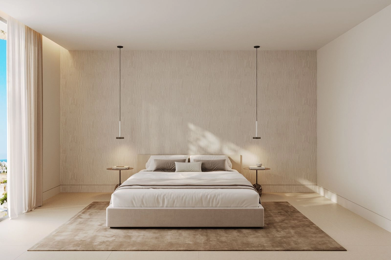 Komfortabelt og elegant gæsteværelse med rigelig plads og raffinerede detaljer.