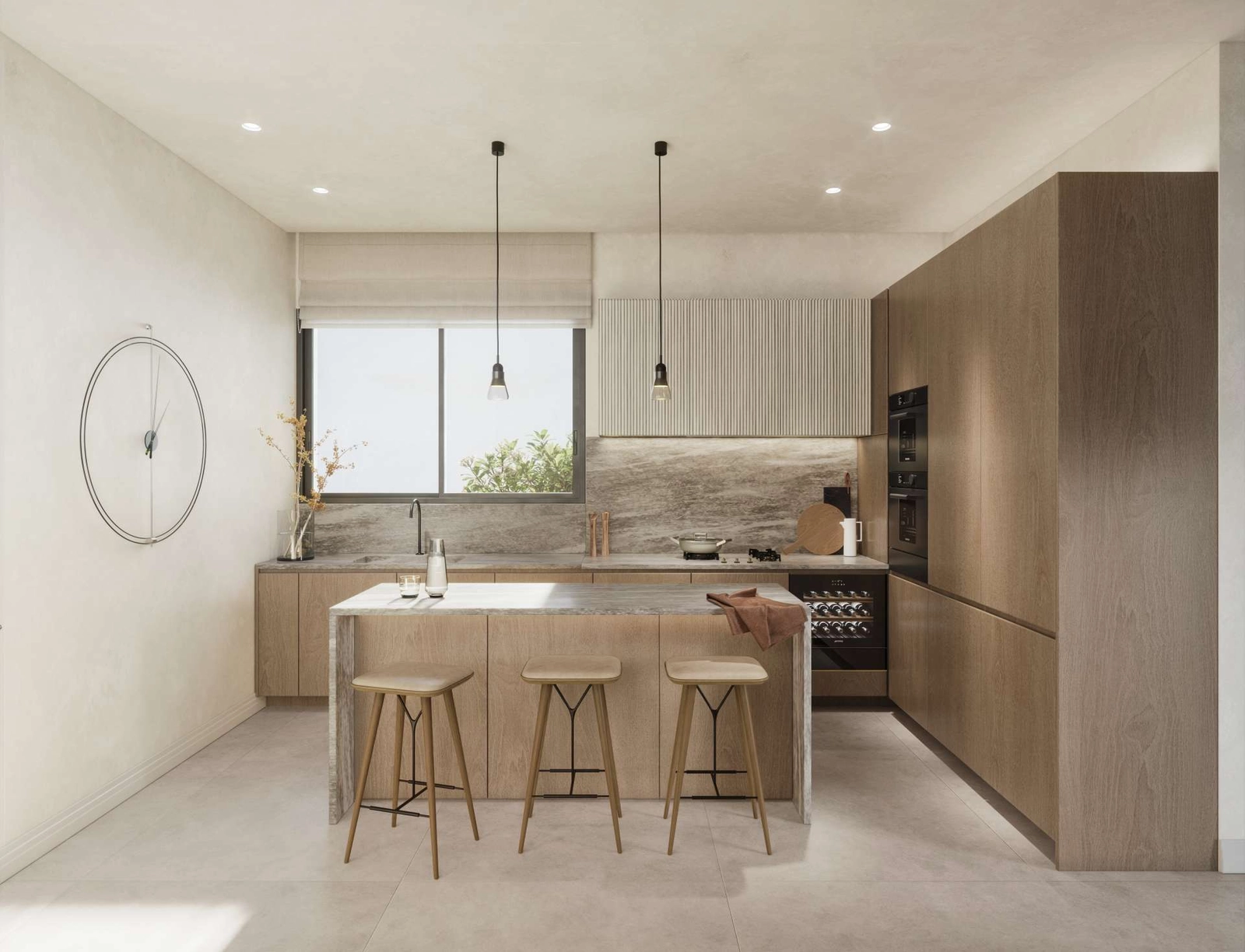Moderne køkkener er fuldt udstyret med hvidevarer af høj kvalitet og afsluttet med elegante, holdbare materialer.