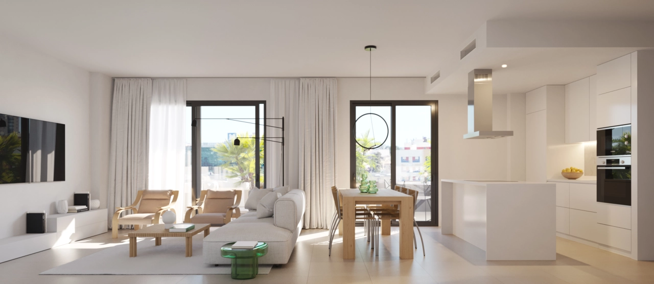 Lyse, åbne opholdsrum er designet for komfort og moderne livsstil.