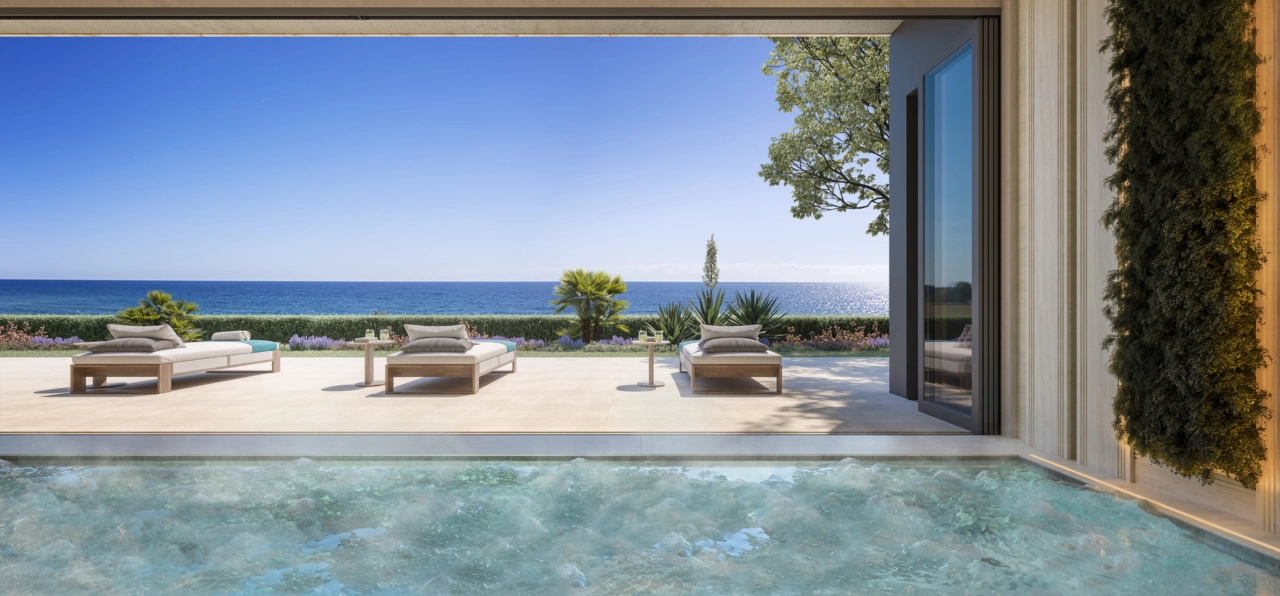 Slap af og genoplad i beboernes eksklusive spa, der åbner ud til en fredfyldt solterrasse.