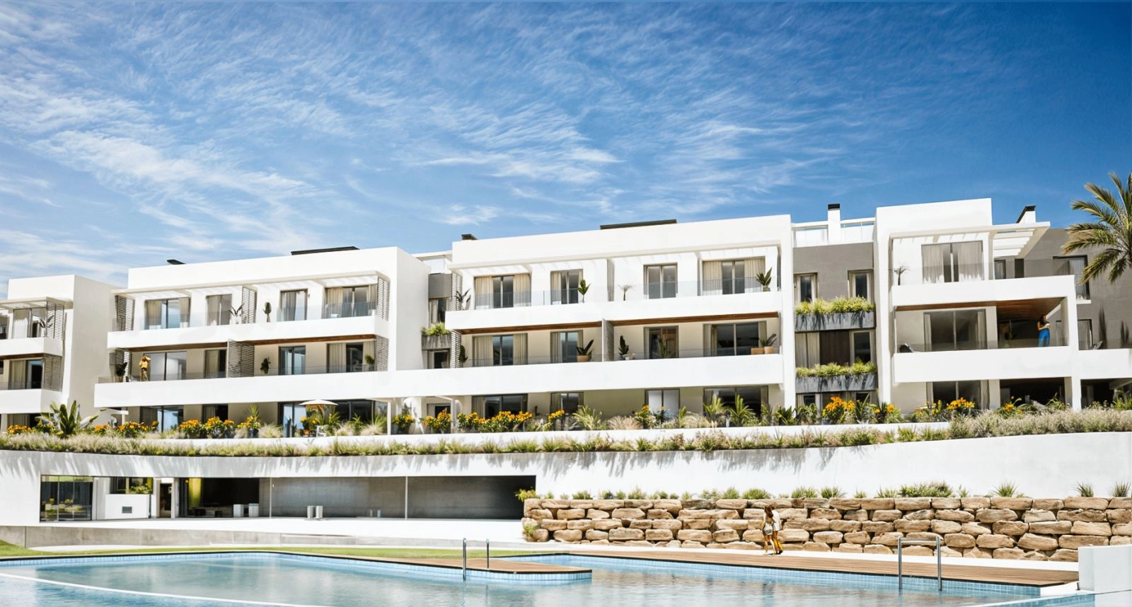 Et moderne arkitektonisk design, der passer perfekt ind i Costa del Sols naturlige omgivelser.