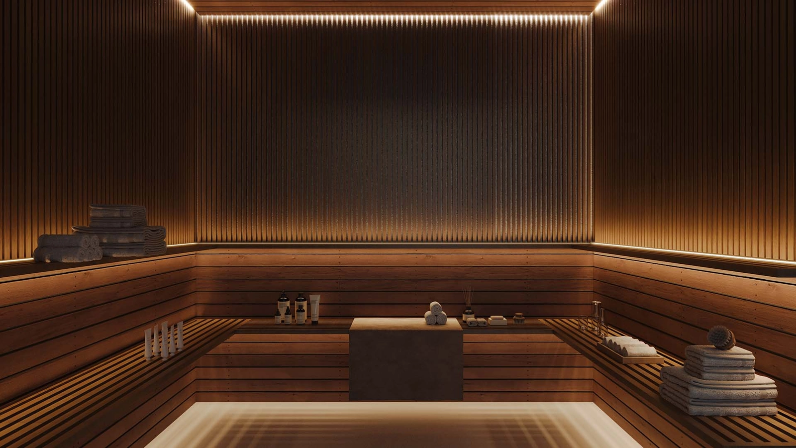 Slap af og foryng dig i beboernes eksklusive sauna- og wellnessområde.