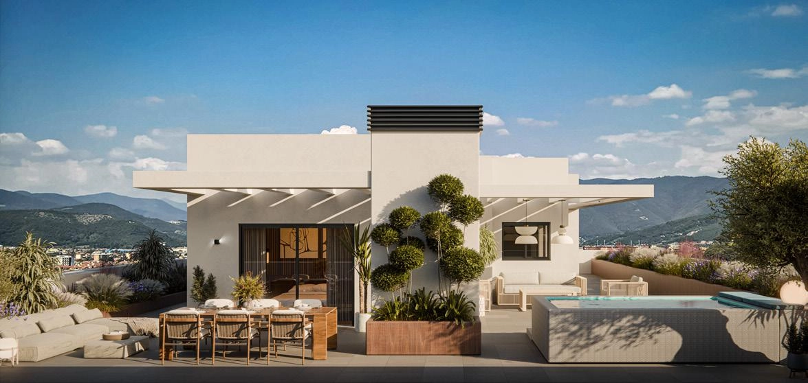 Rummelige terrasser designet til at nyde Costa del Sols milde klima hele året rundt.