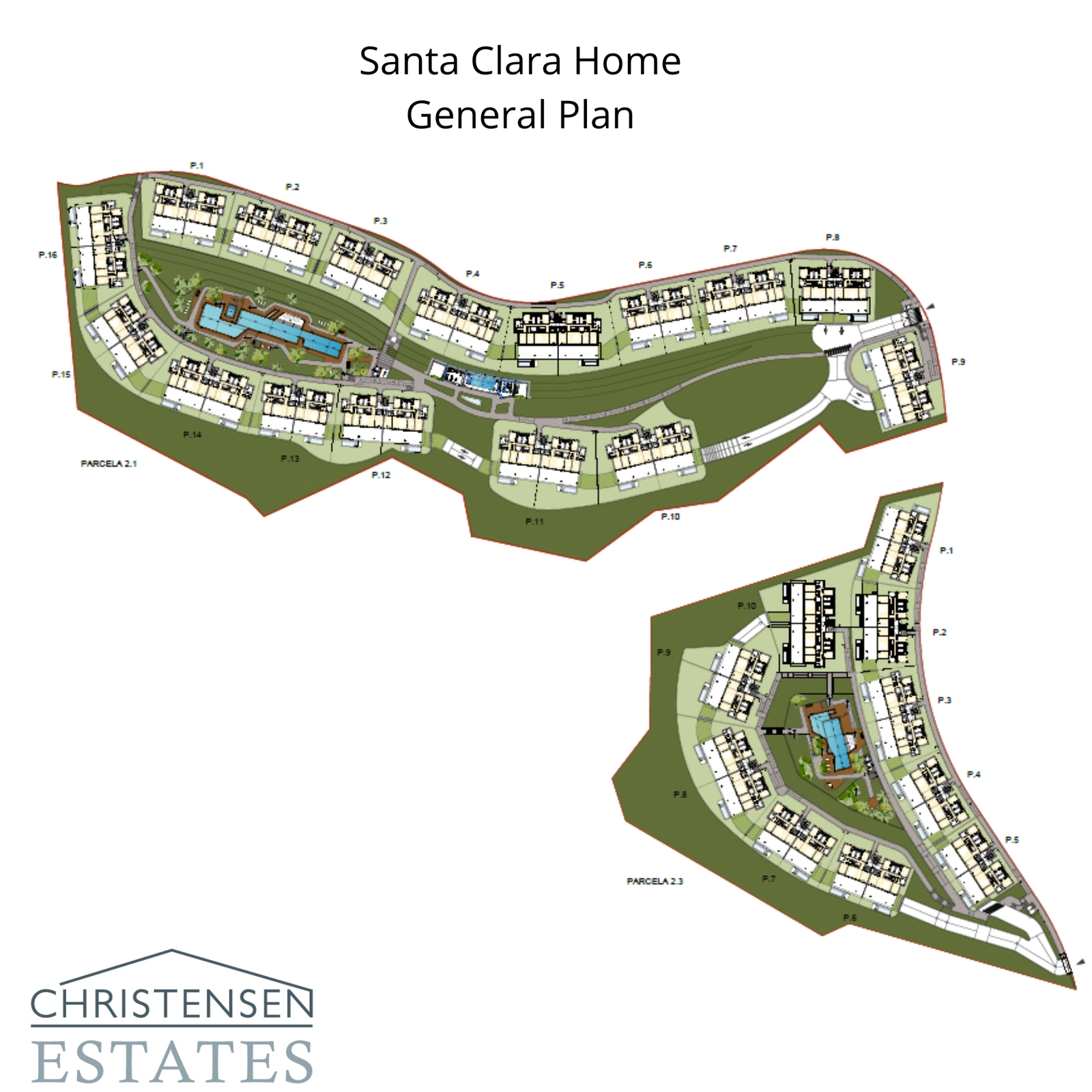 Situationsplanen viser bebyggelsens velovervejede layout, der maksimerer udsigt, privatliv og grønne områder for alle beboere.