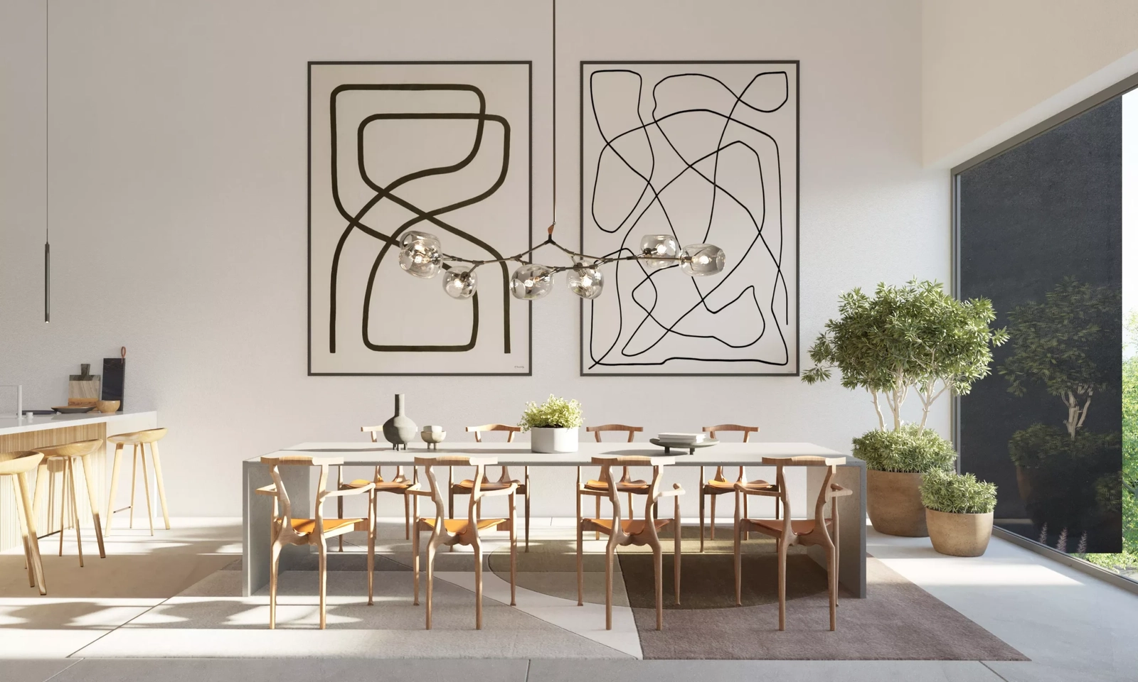 Det sofistikerede spiseområde, perfekt til uforglemmelige middage med familie og venner.