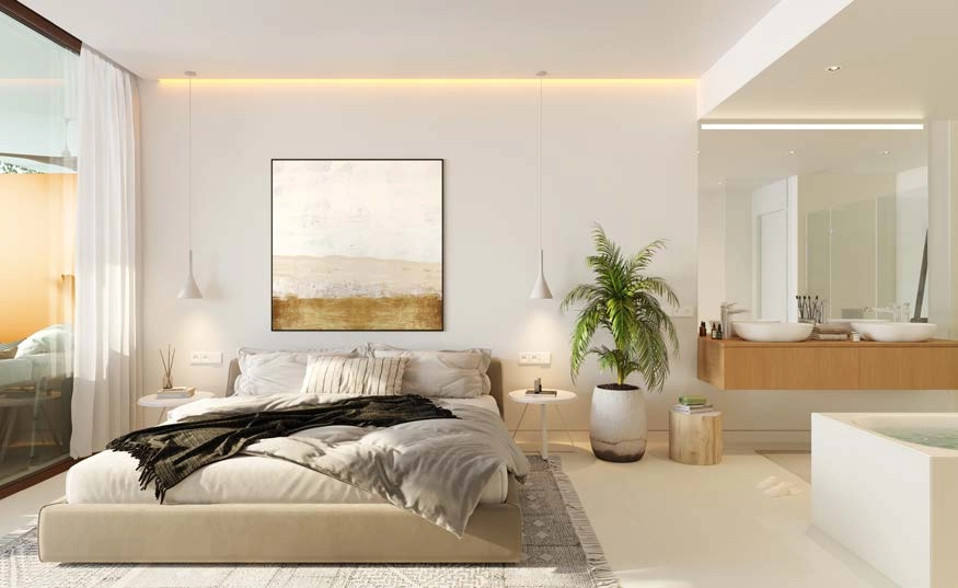 Hvert soveværelse er designet med komfort og elegance for øje, hvilket giver et perfekt sted at hvile og slappe af.