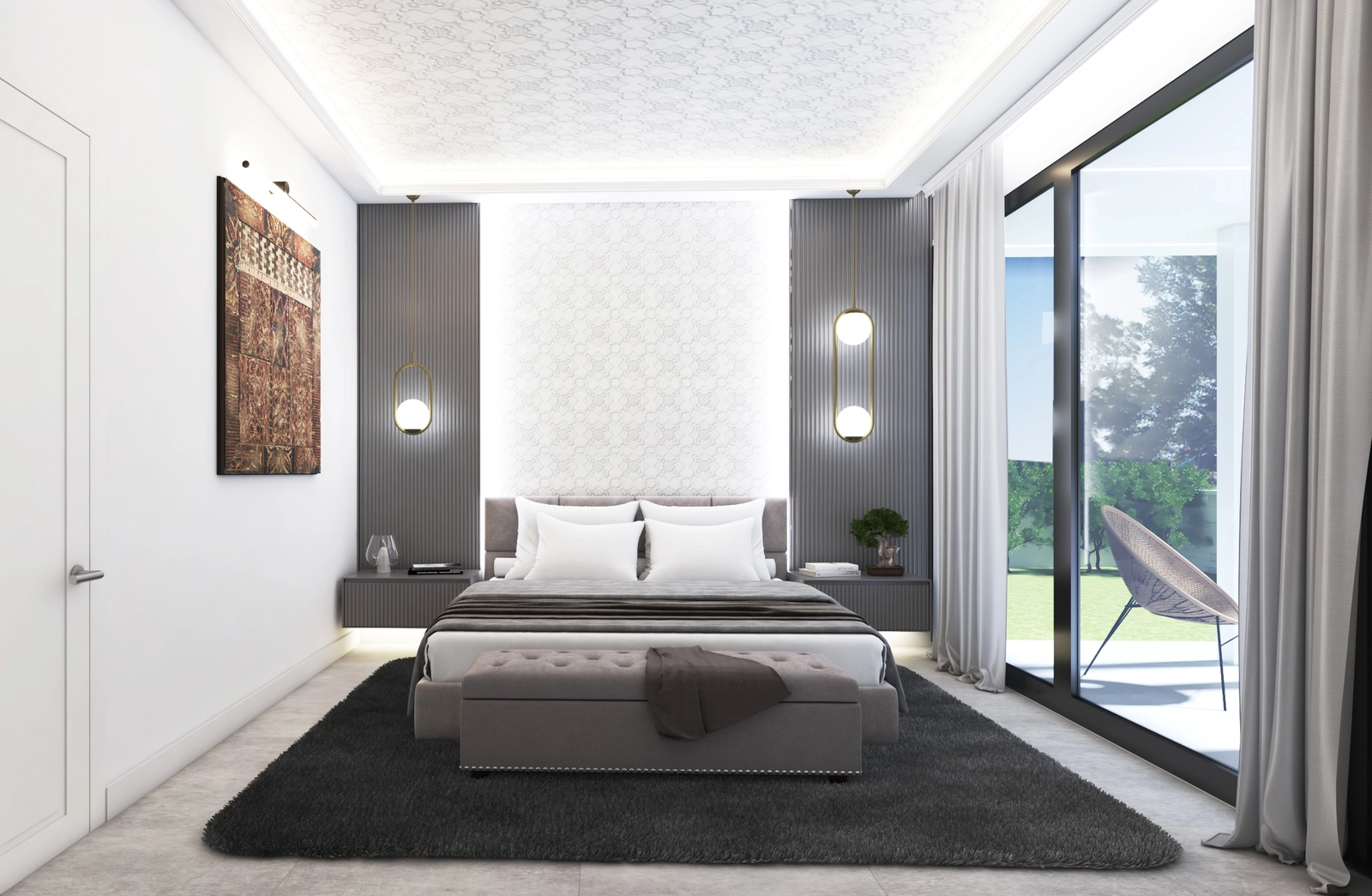 Hvert af de fem soveværelser er gennemtænkt designet som et privat og komfortabelt tilflugtssted.